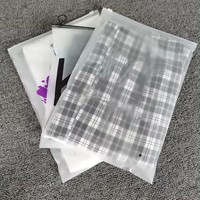Sacs Ziploc à Fermeture Éclair Biodégradables en Plastique Mat Givré Translucide Personnalisable avec Logo pour Vêtements