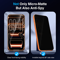 Nouveauté - Protection d'écran en verre trempé ultra-fin AG mat anti-espionnage, dureté 9H, pour iPhone Duo 18 Pro 18 Pro Max