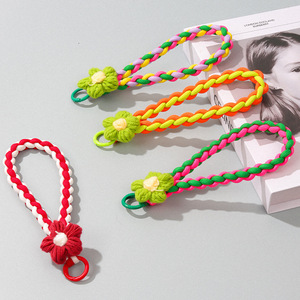 เคสโทรศัพท์เชือกห้อยเชือกคล้องสายรัดข้อมือแบบสั้นสายรัดข้อมือโทรศัพท์ป้องกันการตกเคสโทรศัพท์ลายดอกไม้ - Product Image 3