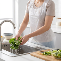 Tablier jetable en plastique PE épaissi pour la restauration, le hot pot, le barbecue, usage domestique, pour enfants, imperméable, anti-huile, anti-poussière, emballé individuellement