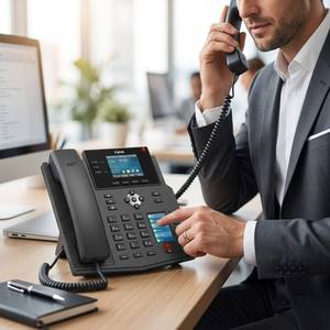 Téléphone IP professionnel X4U Gigabit avec écran couleur double de 2,8 pouces, 12 lignes SIP, 30 touches DSS, PoE, conférence 6 voies, <span class=keywords><strong>VoIP</strong></span> professionnel - Product Image 4