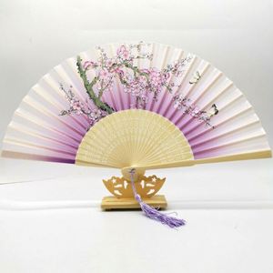 2025 Wholesale Custom Printed Bamboo Hand Held Fan High Quality Folding Personalized Fans DIY Style for Business <b>Gifts</b> - Product Image 5