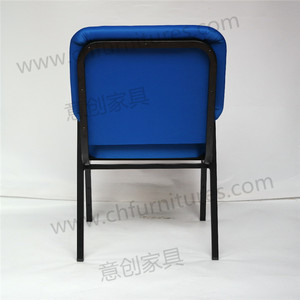 Sillas <span class=keywords><strong>de</strong></span> Alquiler para Hoteles Yichuang, Juego <span class=keywords><strong>de</strong></span> Sillas <span class=keywords><strong>de</strong></span> Iglesia con Cojín Azul y Brazos, Uso Interconectable para Iglesia - Product Image 5