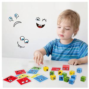 Cartoon Six Sides Smiling Face Painting <b>Building</b> <b>Block</b> 3D Toy Kids Montesori Furniture Educational <b>Building</b> <b>Block</b> Toy - Product Image 6