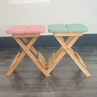 Chaise de yoga pliable professionnelle en bois massif, portable, pour Pilates, accessoires de studio, tabouret, banc pour l'exercice et l'entraînement, durable