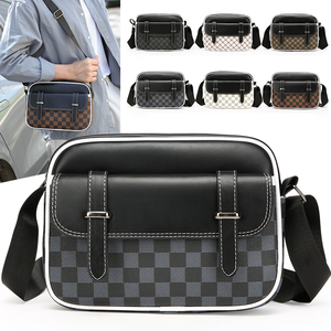2025 nouveau Design PU <span class=keywords><strong>cuir</strong></span> hommes une épaule sac à bandoulière France décontracté Vintage - Product Image 1
