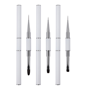 Pincel de Metal de Doble Punta para Decoración de Uñas, Herramienta para Pintar Líneas y Tallar con Gel, para Salón de Uñas - Product Image 1
