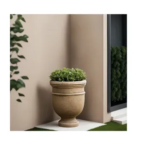 Garden Nursery Pot Plastic Planters for Outdoor Indoor Plants Gardening Flower Pots Plant Pots Polystone Urn PB.AL2445.056.1