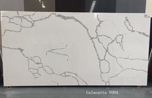 Calacatta แผ่นควอทซ์สีขาวขนาดใหญ่ที่มีลวดลายตกแต่ง - Product Image 2
