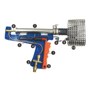 Pistolet thermique à gaz UW-1739 avec câble de 2,5 m, interrupteur à bascule de qualité industrielle et jeu de buses - Product Image 3