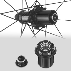 Roue <span class=keywords><strong>de</strong></span> frein à disque en alliage d'aluminium pour autoroute OEM 30/40/50mm jante 6 mâchoires 3 dents HUb 700C jeu <span class=keywords><strong>de</strong></span> roues - Product Image 4