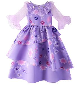 Costume de film télévisé à manches courtes pour filles, robes de cosplay Encanto pour Noël sacré - Product Image 6