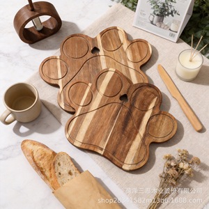 เขียงไม้กระถินณรงค์รูปอุ้งเท้าแมว สำหรับเสิร์ฟอาหารที่บ้าน - Product Image 2