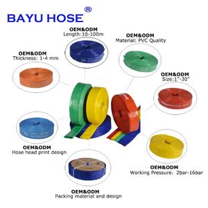 <span class=keywords><strong>50m</strong></span> 3 pouces 10Bar Pvc Layflat Décharge Construction Drainage Tuyau D'eau Tuyau - Product Image 6