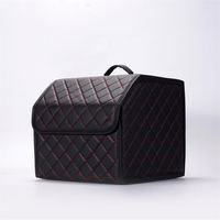 Organisateur de coffre pliable multifonctionnel Mico, sac de rangement suspendu pour appuie-tête de voiture en cuir polyuréthane imperméable, 4 à 7 compartiments