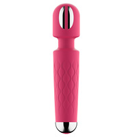 Masseur AV en silicone avec fonction de chauffage et électrostimulation, 20 modes, 8 vitesses, vibrateur, jouets sexuels pour femmes