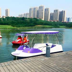 Jeux d'eau populaires 4 personnes en fibre de verre Pedalo Bateau de tourisme à vendre - Product Image 3