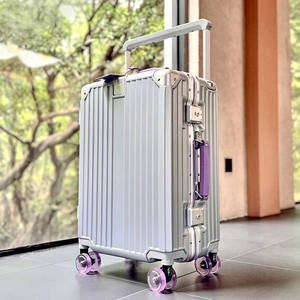 नई शैली वाइड ट्रॉली एल्यूमीनियम फ्रेम उच्च उपस्थिति शुद्ध पीसी सामान बोर्डिंग 20-इंच बॉक्स यूनिवर्सल व्हील टिकाऊ मामला - Product Image 5