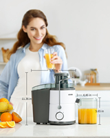 Extracteur de jus sain GDOR avec 2 vitesses, facile à nettoyer, anti-goutte, sans BPA, pour fruits et légumes