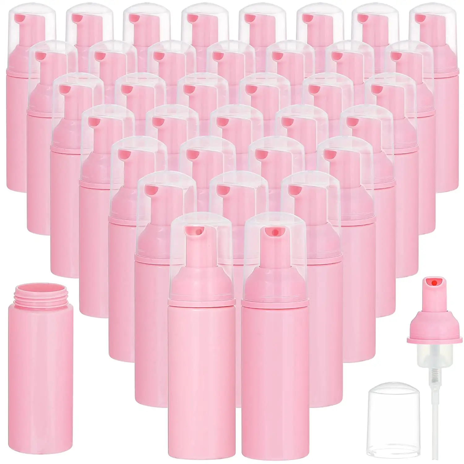 Mini botella de espuma para lavado de pestañas, botella de espuma esmerilada Rosa espumosa para champú de pestañas, 40Ml, 50 Ml, 4 Oz, 150Ml