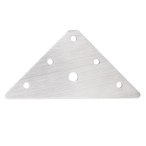 Shengshimingxin – pièce de connexion triangulaire en acier inoxydable, finition brossée, support d'angle à 5 trous pour usage général - Product Image 1