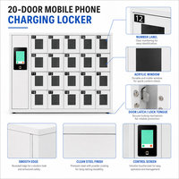Armoire de recharge pour téléphones portables, casier de rangement intelligent et sécurisé avec écran tactile pour les élèves des écoles, le personnel de bureau, casier pour téléphones portables