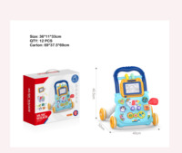 Meilleure vente bébé mignon multi-fonction éléphant marcheur éducatif enfants poussette marche jouets avec planche à dessin lumière