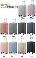 Ensemble de 4 valises de voyage d'affaires en gros avec roues pivotantes, serrure à combinaison, valise à roulettes, bagage cabine noir