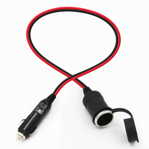 Soket Rokok Mobil 12V dengan Kabel Besar 10 m 14AWG 16AWG Kabel Ekstensi Pemantik Rokok Mobil Male ke Female - Product Image 1