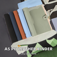 Nouveau classeur à anneaux en cuir PU souple A5 B5, carnet de notes à feuilles mobiles pour étudiants, planificateur, carnet pour l'école, le bureau, cadeau