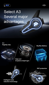 Auriculares Bluetooth para Casco de Motocicleta, Intercomunicador Inalámbrico con Cancelación de Ruido para Motociclismo, Música, Llamadas y Comunicación - Product Image 3