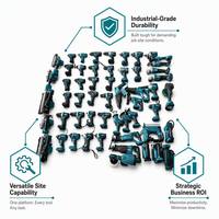 Ensemble d'outils électriques sans fil au lithium multi-usages, pack complet d'outils électriques pour la construction et l'atelier