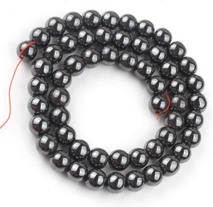 Handmade Natural Stone <strong>Beads</strong> High Quality round <strong>Black</strong> Hematite &amp; Magnetite <strong>Beads</strong> for DIY Jewelry Crystal Lampwork &amp; Glass <strong>Beads</strong> - Product Image 4