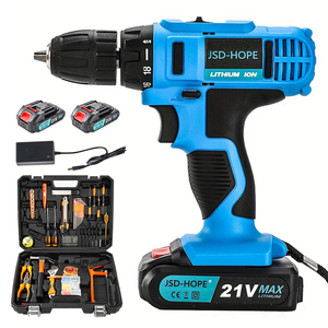 Taladro eléctrico de litio multifuncional, taladro manual con destornillador de carga doméstica, herramienta de transferencia para perforación de agujeros - Product Image 1