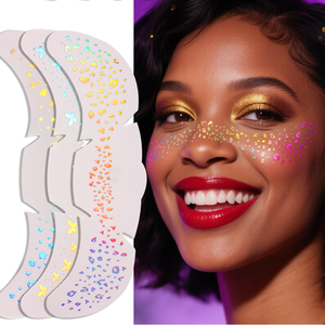 Patchs de maquillage temporaires étincelants visage taches de rousseur paillettes autocollants de <span class=keywords><strong>tatouage</strong></span> pour femmes Festivals Concerts fêtes Cosplay-cosmétique - Product Image 6