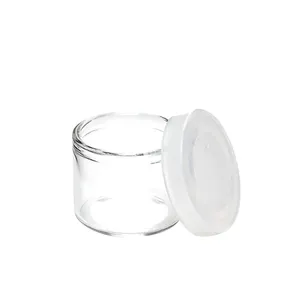 Small transparent no neck glass jar concentrate containers honey oil salve glass jar