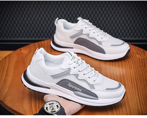<span class=keywords><strong>Scarpe</strong></span> da uomo sportive estive Casual con superficie in Mesh traspirante e Forrest con suola spessa - Product Image 5