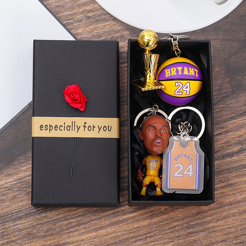 Kobe Bryant yellow doll champion 4-piece set-gift box