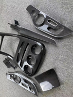Kit complet de garnitures intérieures en fibre de carbone pour console centrale et panneaux de porte pour Mercedes Benz W205 X253 C260L C200 C63 Coupé Accessoires