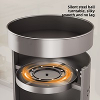 Étagère à épices rotative en métal sur pied, double couche, pour comptoir de cuisine, rangement d'angle pour condiments