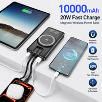 Chargeur sans fil 20W, batterie externe ultra-fine et portable 10000mAh, chargeur rapide avec écran LED, chargeur de téléphone