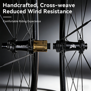 RUJIXU Vélo de route 40 mm de hauteur, en fibre de carbone T800, frein à disque, 24H, rayons de 3,7 mm, roue avant/arrière 36T à cliquet, pour pneus clincher/tubeless - Product Image 2