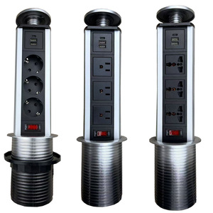 Regleta de Enchufes Comercial e Industrial Oculta de Cobre con 2 Puertos USB y Enchufe Universal para Mueble de Cocina - Product Image 4