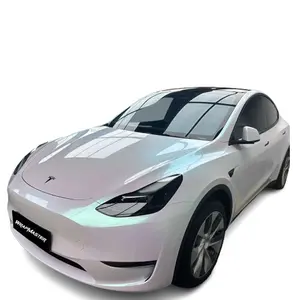 WRAPMASTER 1.52*17m PET Gloss Aurora Vinil para veículos com mudança de cor branca Cameleão para carros