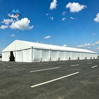 Tente de réception à structure en alliage d'aluminium, avec bâche en PVC imperméable pour mariages et grands événements
