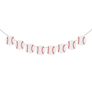Décorations de fête d'<span class=keywords><strong>anniversaire</strong></span> sur le thème du football moderne, bannières de drapeaux de basketball, baseball, <span class=keywords><strong>rugby</strong></span>, arrangement de scène en papier, vente chaude - Product Image 4