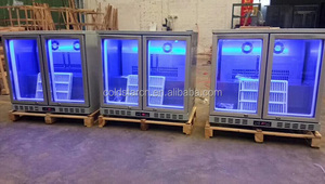 Edelstahl Schaukel 2 Türen Getränke Kühlschrank Glas Mini Bar Kühler - Product Image 3