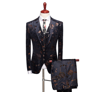 Costume Décontracté de Luxe pour Homme, Tenue de Soirée Élégante, Coupe Slim, Trois Pièces, pour Bureau et Fêtes - Product Image 1