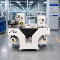 Machine compacte de finition d'étiquettes numériques Vorey VD330, équipement de plastification et de découpe tout-en-un pour les petites usines d'étiquettes