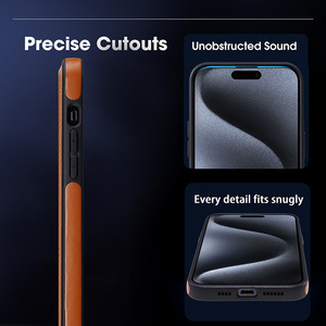 Gscase เคสชาร์จไร้สายหนัง PU มีขาตั้งแม่เหล็กสำหรับ iPhone 13 14 15 PRO MAX สำหรับ <span class=keywords><strong>Samsung</strong></span> S22 23 <span class=keywords><strong>24</strong></span> 25อัลตร้า - Product Image 4